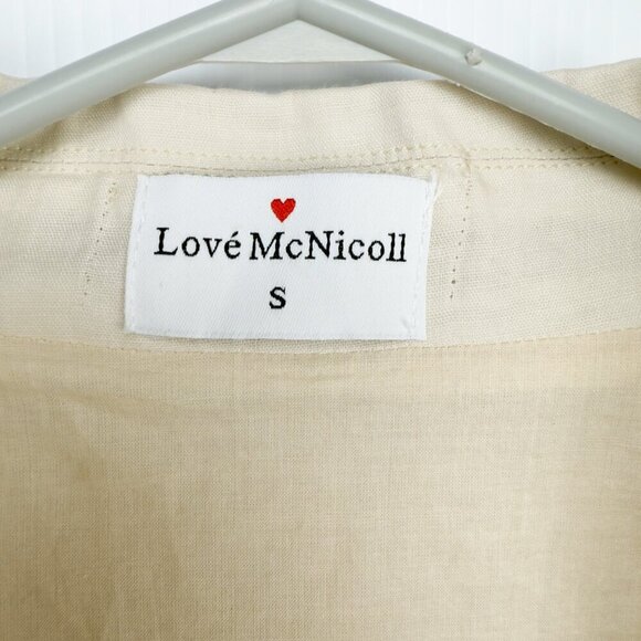 LOVE‎ McNICOLL 100% Linen Sammie Oversized Crop Blazer beige cream Neutral s S - Picture 7 of 12
